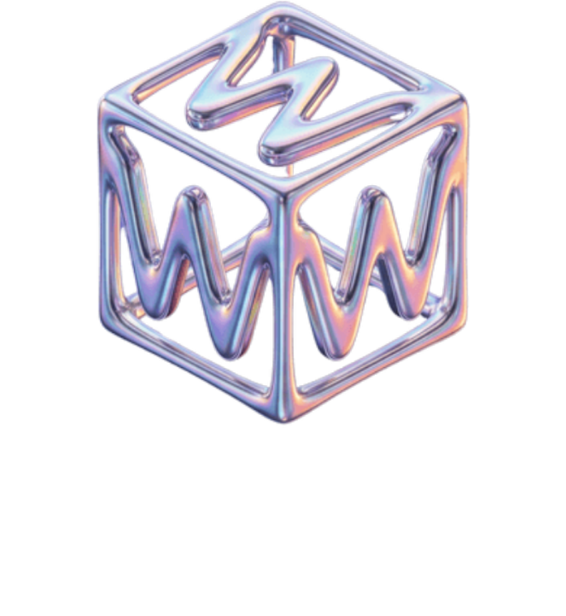 THIRTYTHREE stacked lockup for dark backgrounds