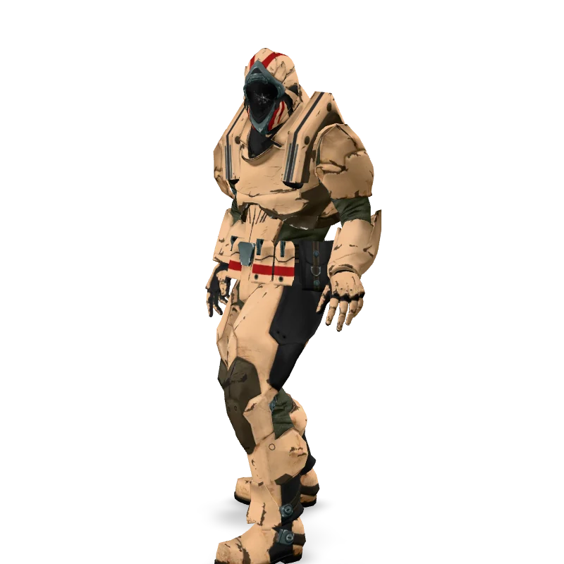 A rigged 3D character from the THIRTYTHREE pipeline, shown as a still frame